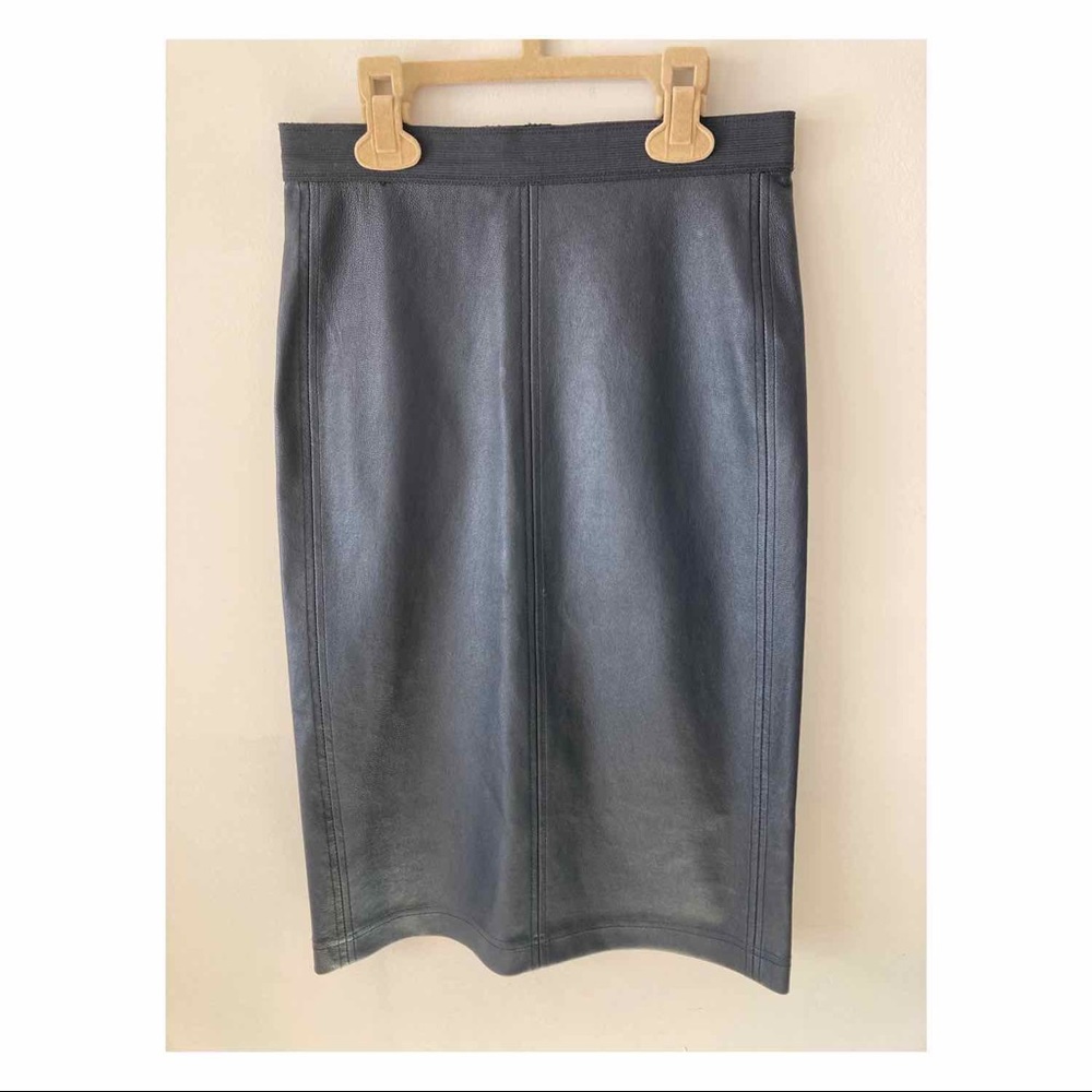 Scoop NYC real leather pencil skirt